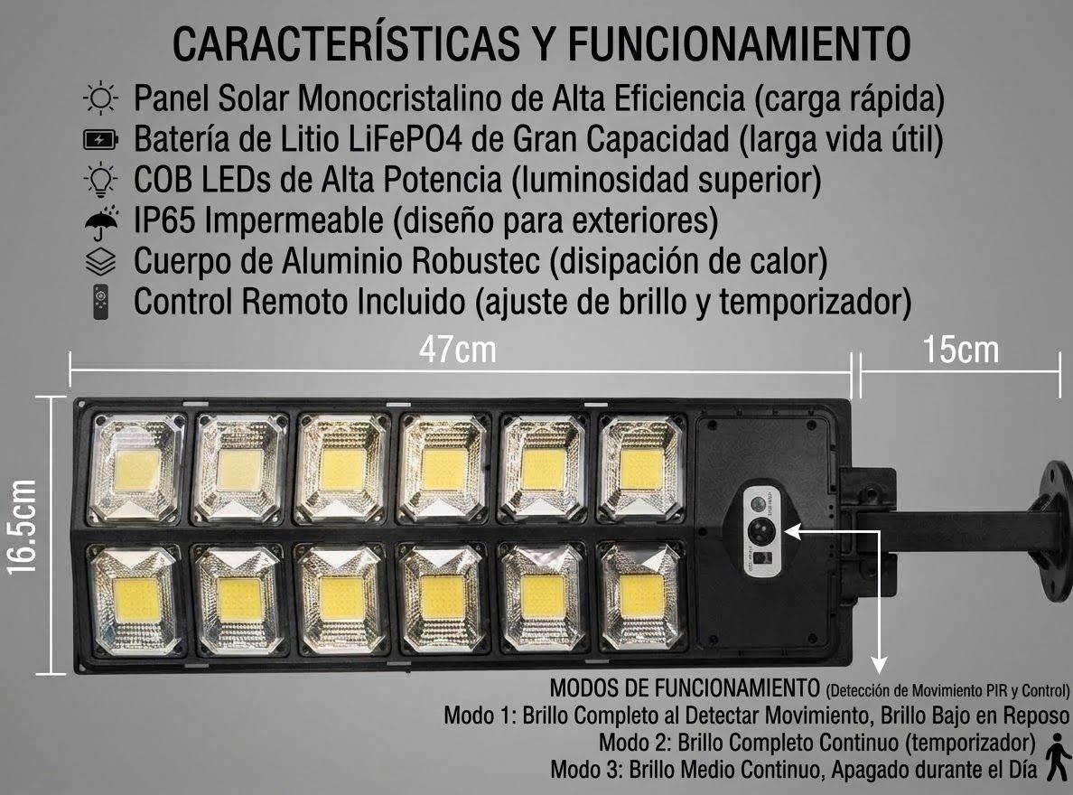 farol solar 300w