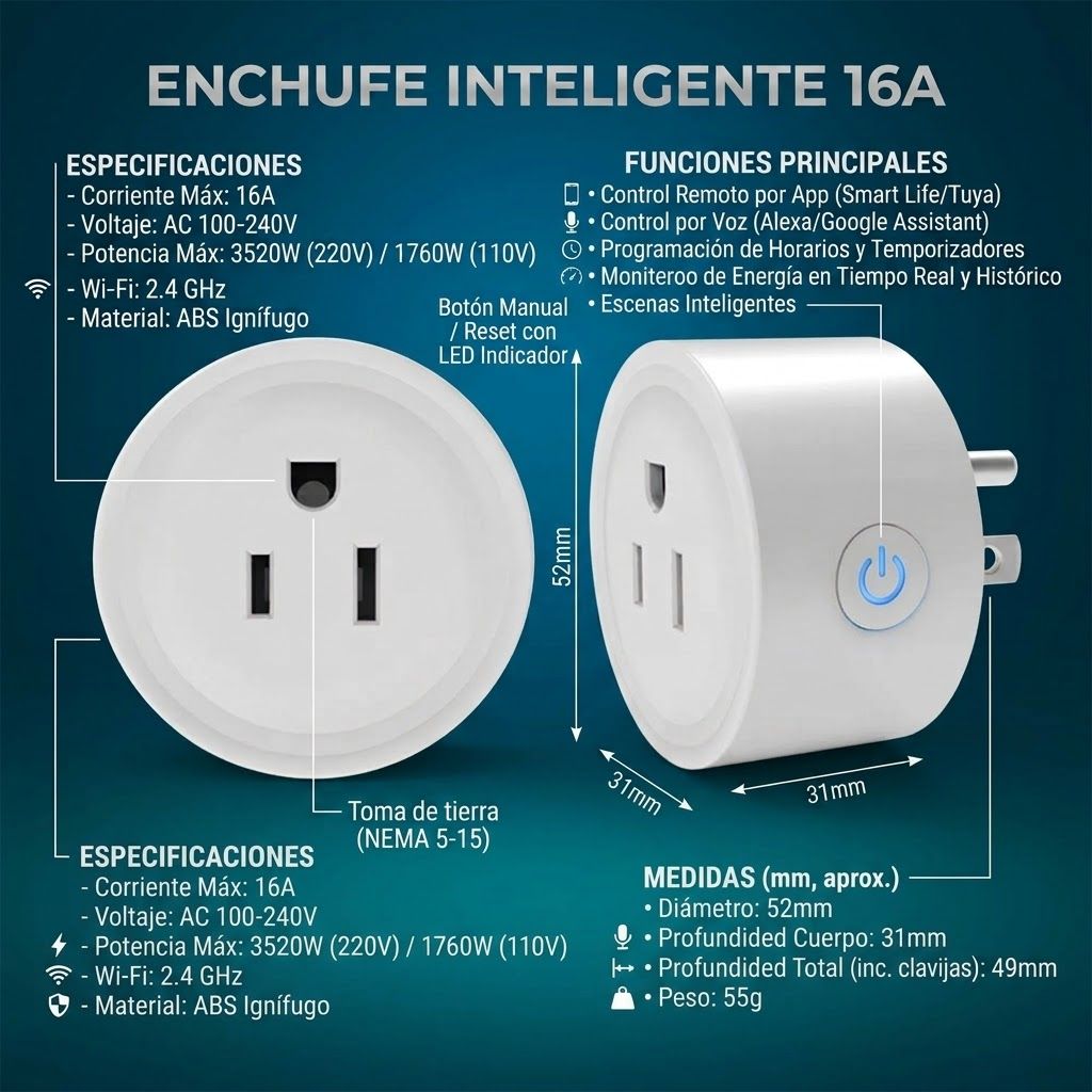 enchufe inteligente 16A