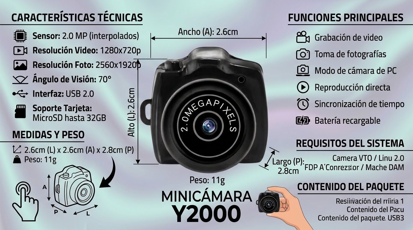 Mini cámara y2000