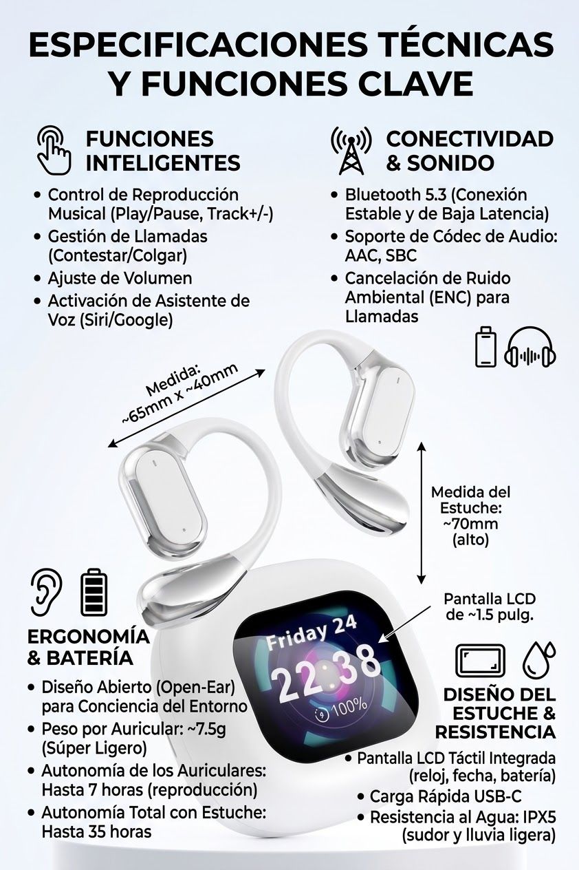 Audífono con pantalla