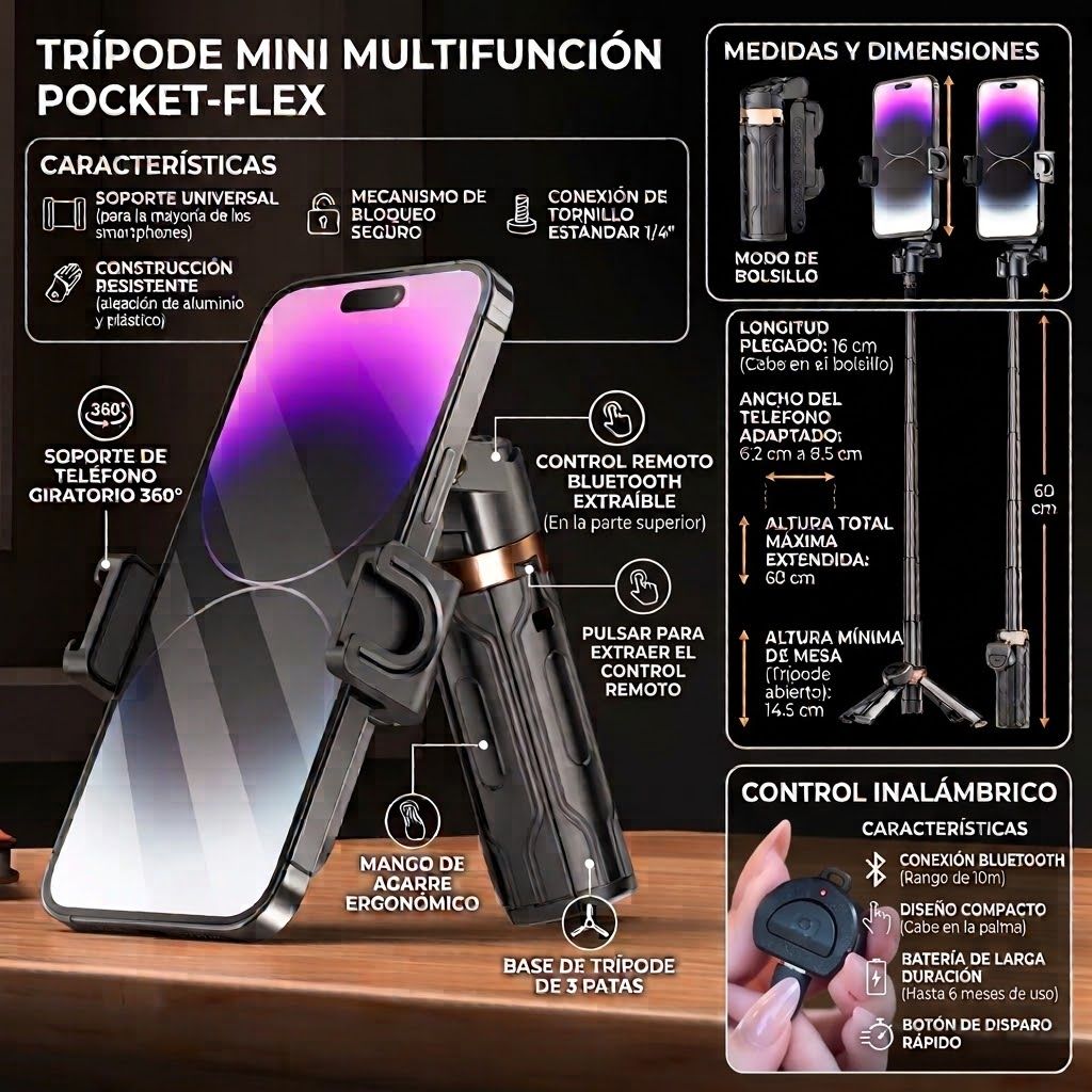 Trípode multifunción Pocket-Flex